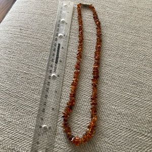 Amber stone necklace